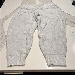 Athleta Gray Track Pants Thermal With Pockets Soft Waist